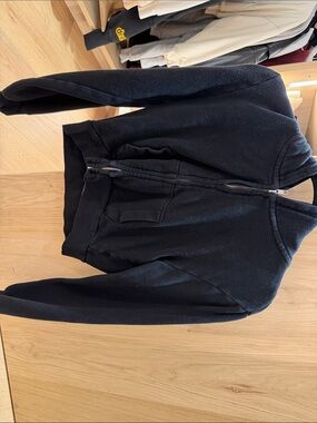 Brandy Melville Black Zip-Up Hoodie Sweater